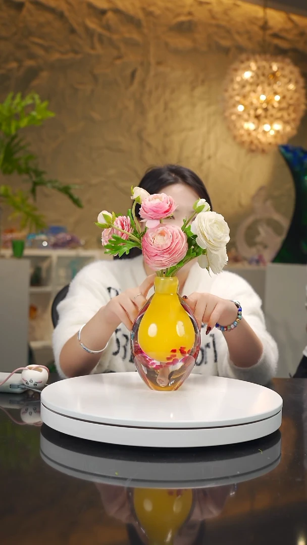 手工艺品琉璃鸡油黄色香薰瓶