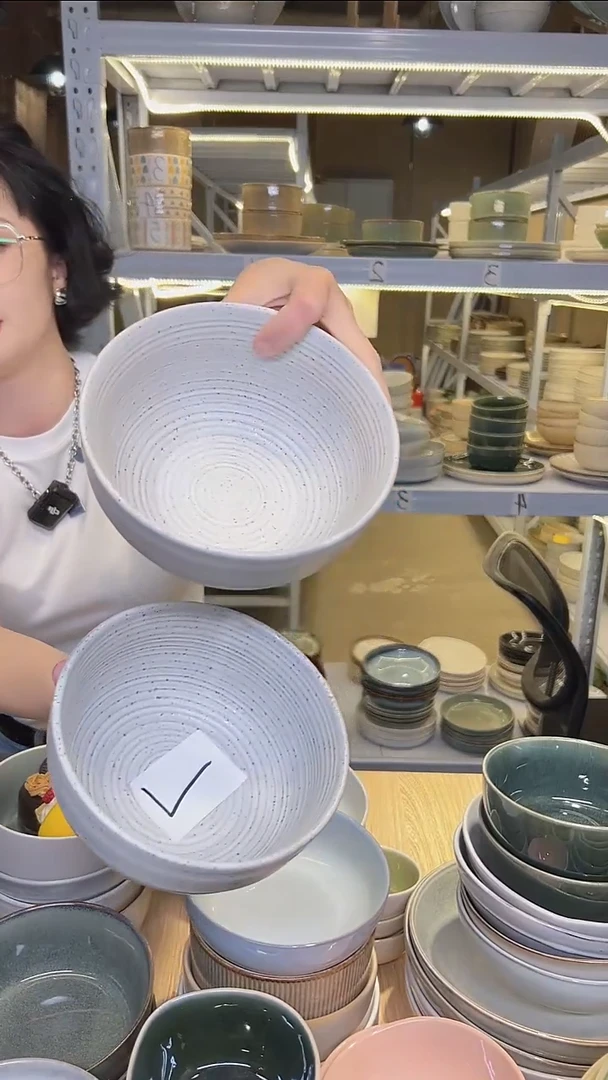 瓷140外贸尾货高温釉下彩陶瓷餐具默认微瑕