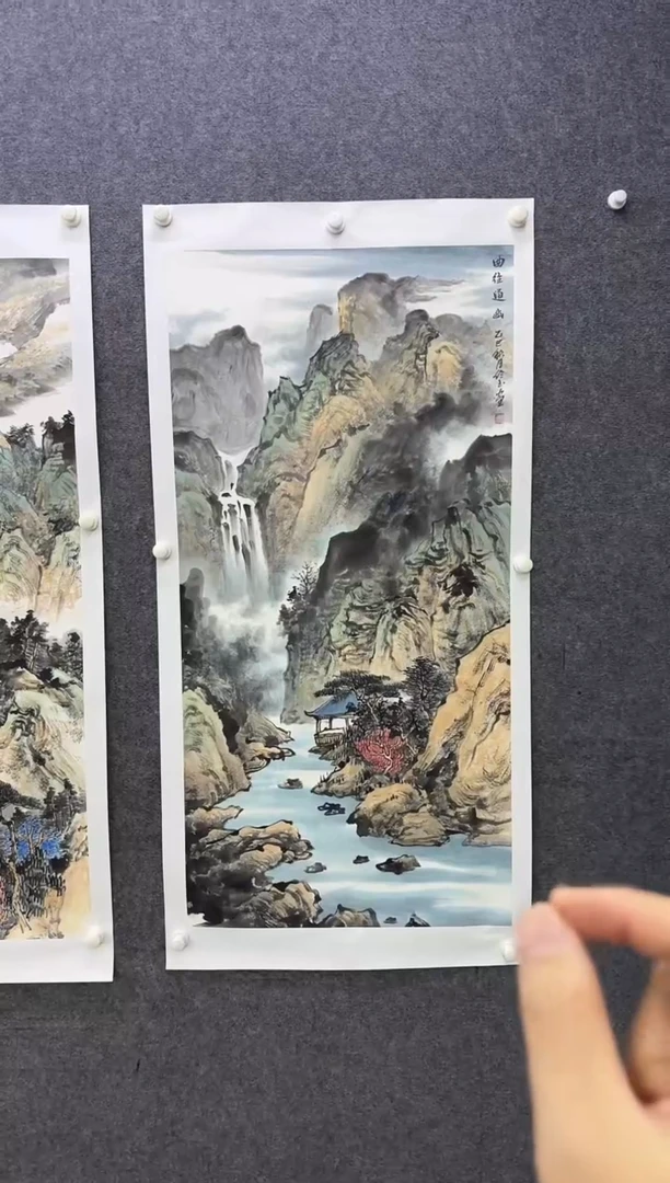 国画杨*Z张伦玉-山水国画-四尺