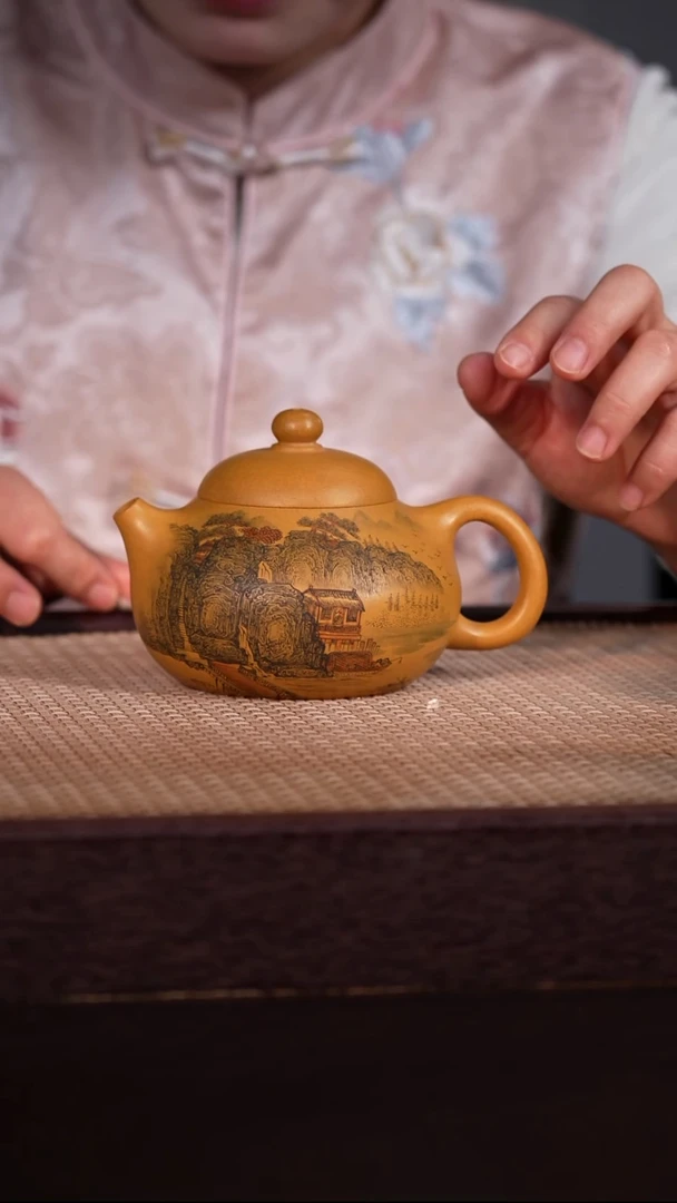 茶壶紫砂黄金段 340cc