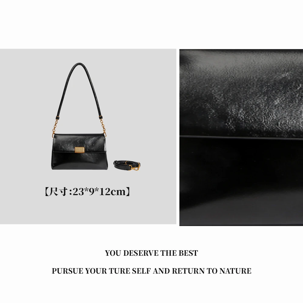 【广州特特】SKL-G8051-黑色时尚休闲百搭女士通勤小众肩包