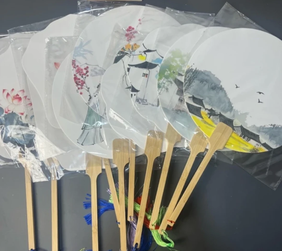 半生半熟作品宣纸【江南之韵】新款文创团扇半生熟到手10把