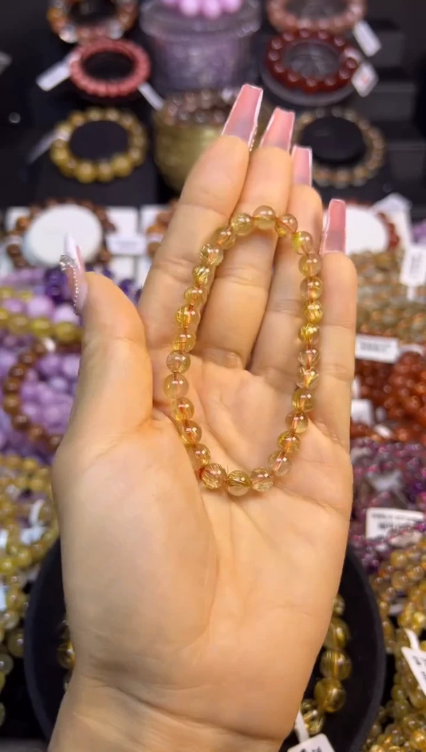 未镶嵌手串水晶金发晶6.6mm