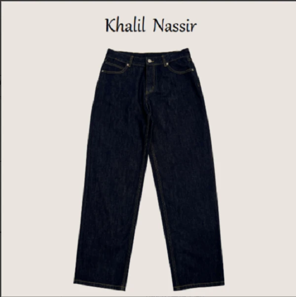 【丽所能吉】重工水洗直筒牛仔裤男女同款EP3333