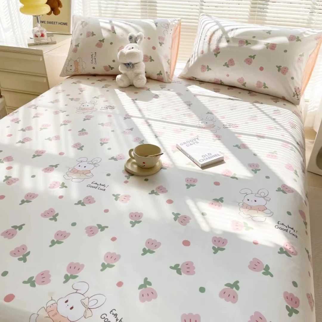 【只发新疆】花朵兔：120支匹马棉高支高密小清新100棉三件套