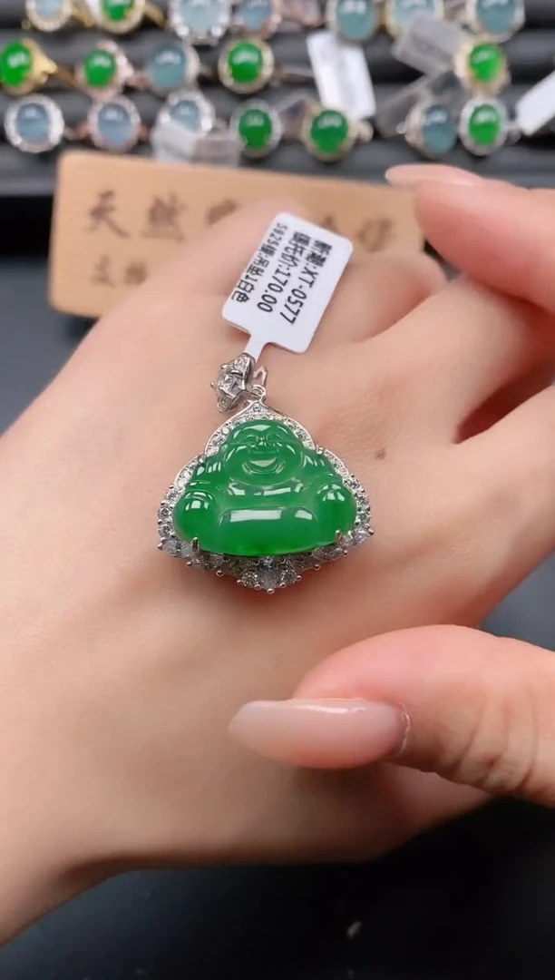 银S925镶嵌戒指翡翠111