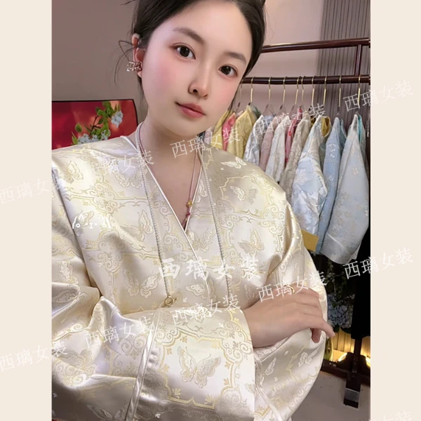 【嫣然】春季短款外套女士新中式国风百搭中国风宽松薄款休闲时尚