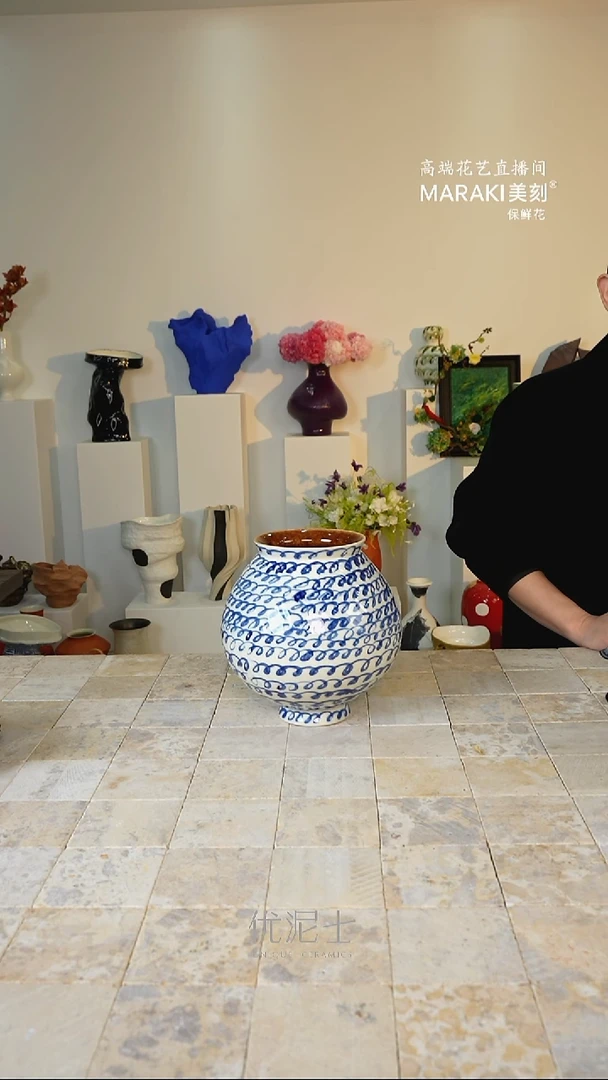 t**a大丹花瓶绿圈圈月亮罐