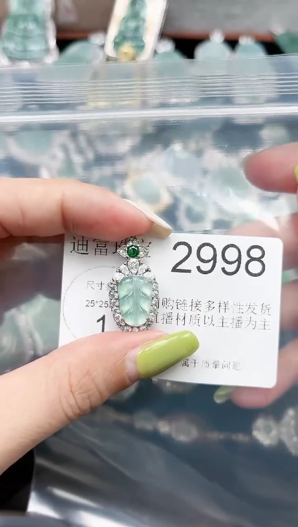 【闪购商品】翡翠颈饰未镶嵌2998赠皮绳