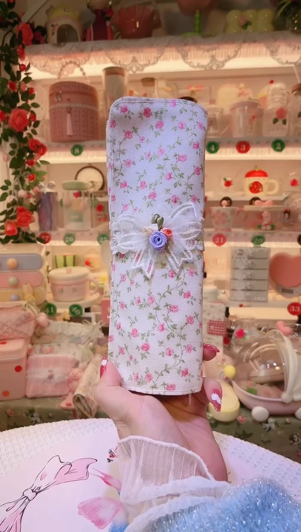 小碎花化妆笔袋——手工制作品质好！