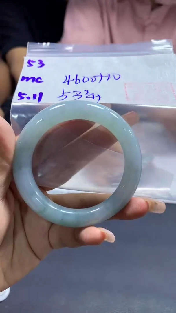 定制翡翠未镶嵌53手镯53+4600元+拍一发一