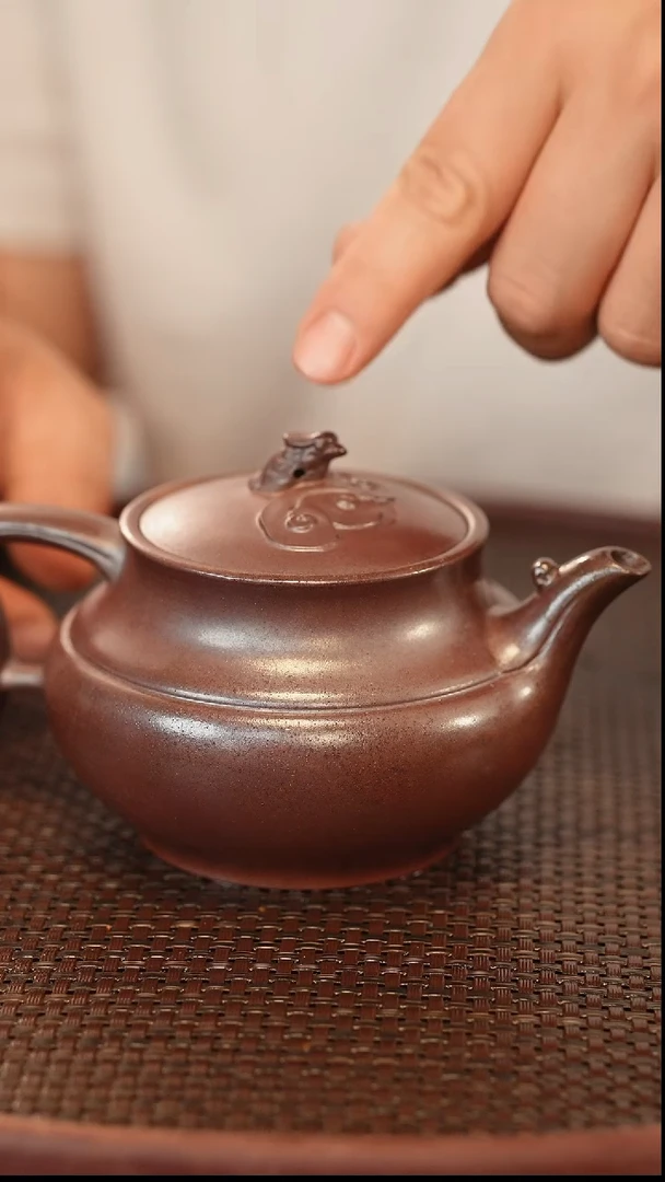 茶壶紫砂原矿手工制作柴烧275cc