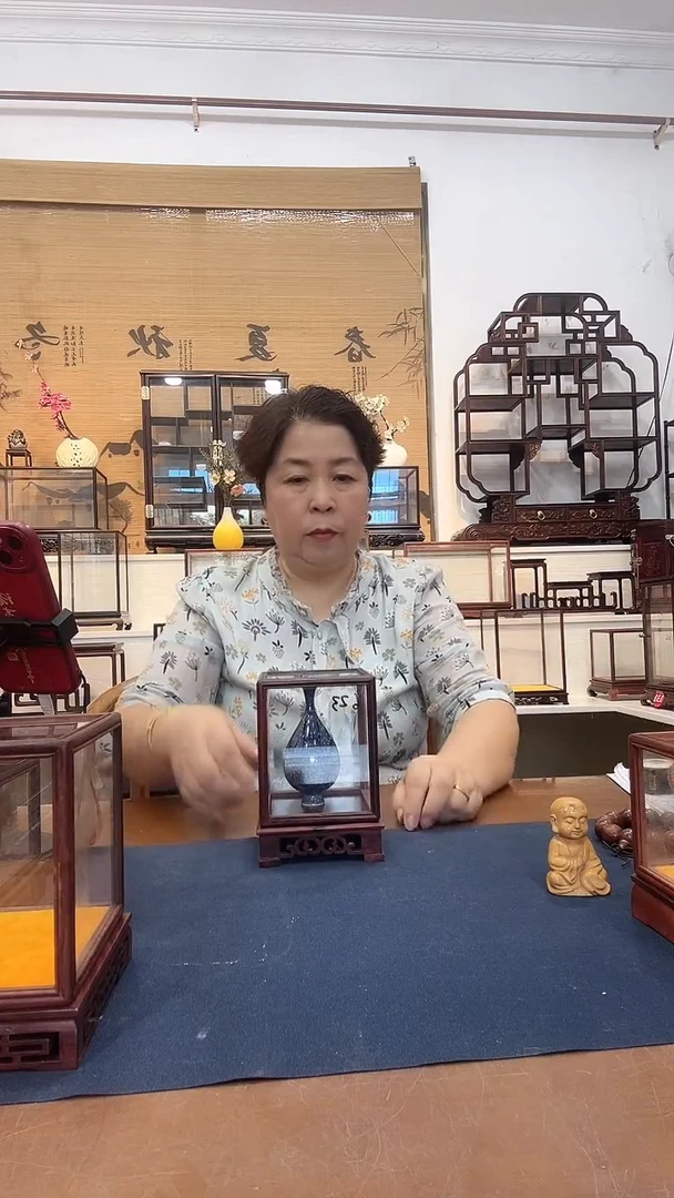 红酸枝木类玻璃罩623