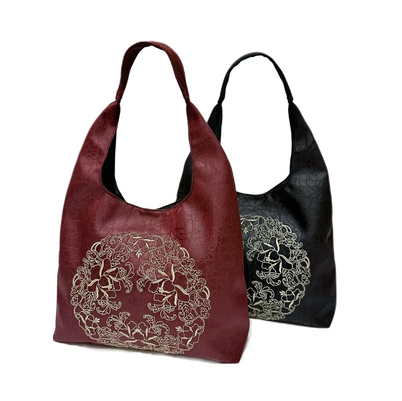 【凤穿牡丹】老料刺绣单肩包2024新款新中式国风款挎包手提包包