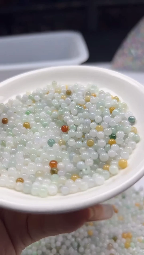 翡翠未镶嵌颈饰w2758翡翠有种水4mm*50颗