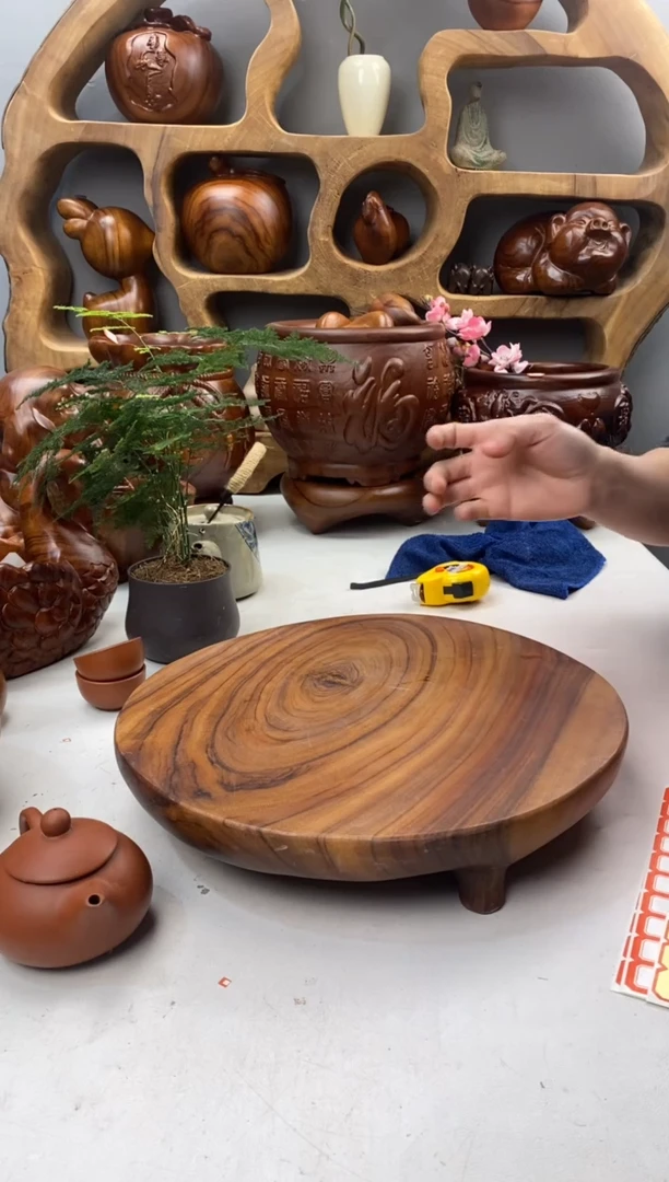 香樟木A27三足随型干泡/尺寸32*30*6
