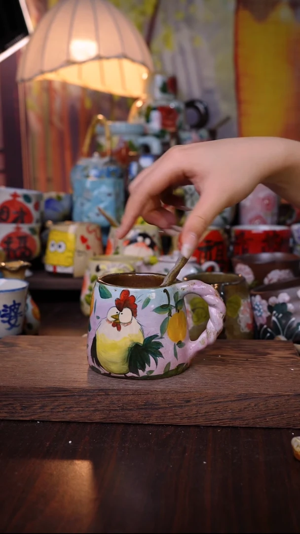 杯子泥垚手作 景德镇手工手绘陶瓷器物