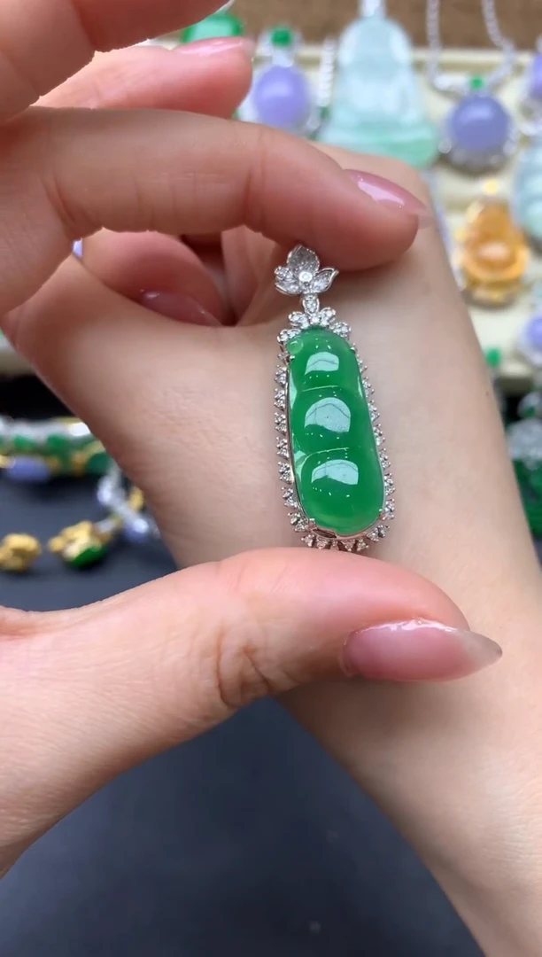 【闪购商品】翡翠颈饰18K金镶嵌439-中国好珍宝