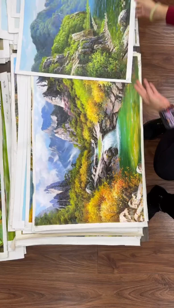 油画【44号】朝鲜原创纯手绘孤品油画