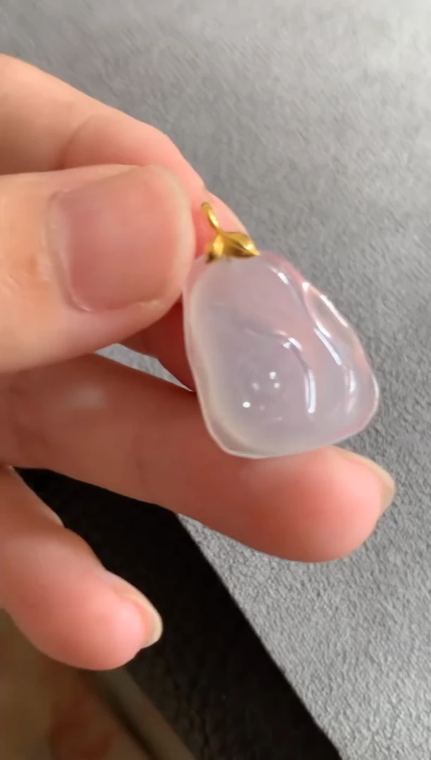 吊坠(不含链)18K金镶嵌翡翠吊坠