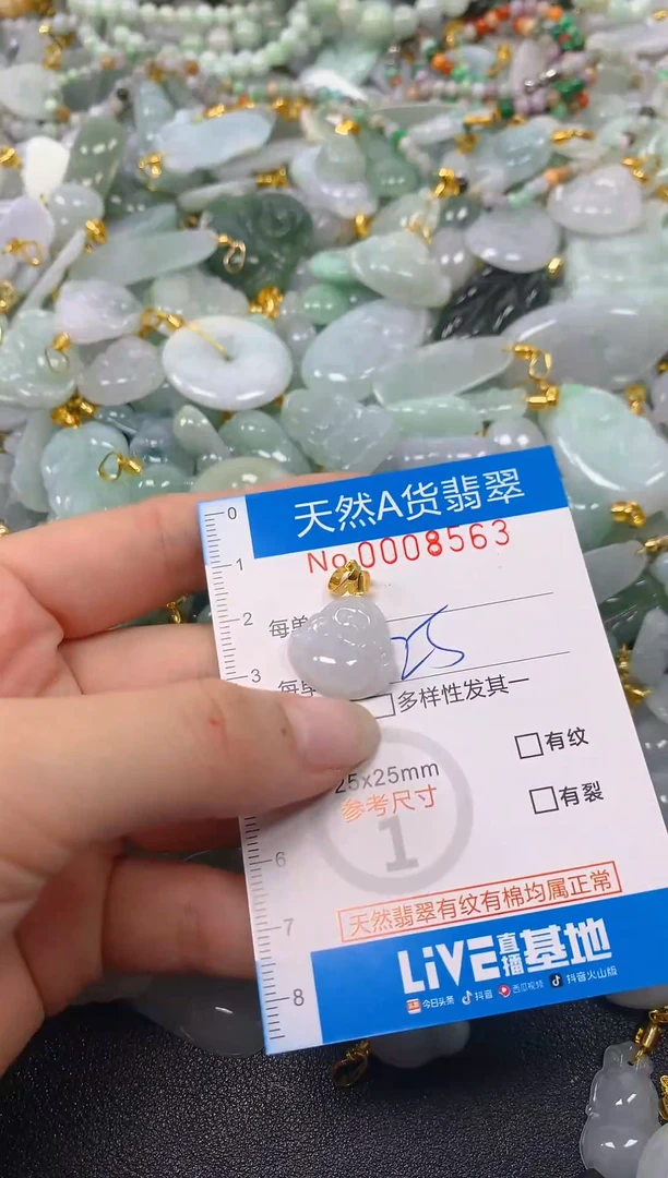 颈饰未镶嵌翡翠净货挂件-8563