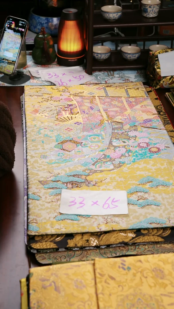 【福利西阵织繁花似锦双面】中国风干泡织锦茶席33*65