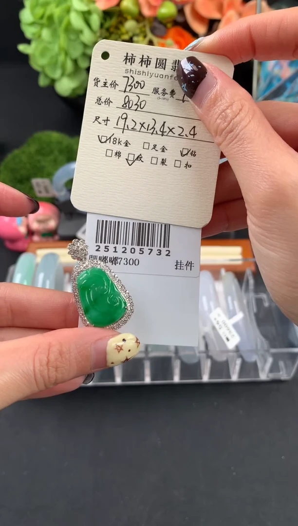 颈饰18K金镶嵌翡翠姐姐251205732