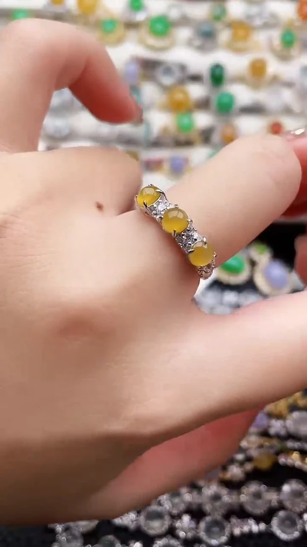 银S925镶嵌戒指翡翠1111