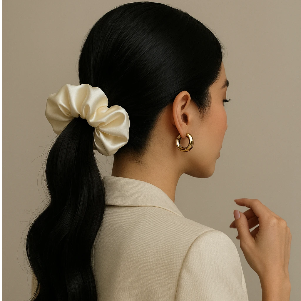 【杨桃饰品】C链接  彩色格子大肠发圈女可爱扎马尾发绳配饰