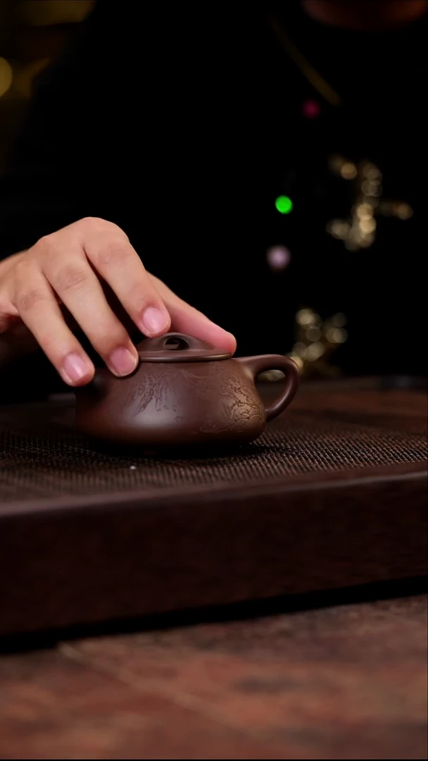 宜兴紫砂景舟紫泥景舟石瓢140cc