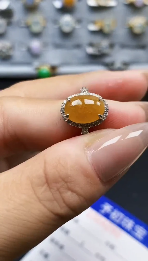 银S925镶嵌戒指翡翠2289