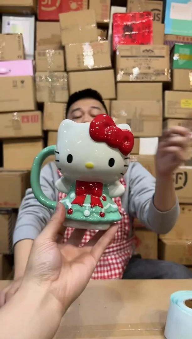【闪购商品】杯陶瓷圣诞绿色裙子kt全身杯
