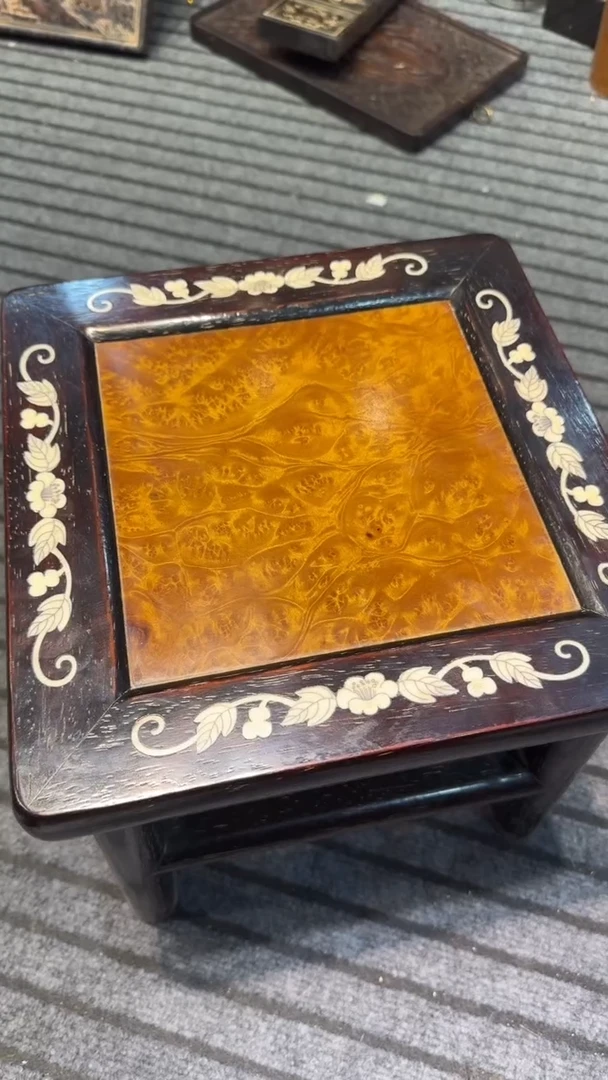 木紫檀留疤富贵凳邵氏紫檀木艺