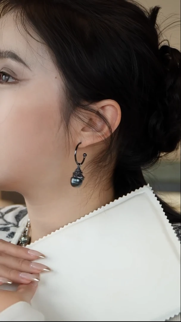 【闪购商品】海水珍珠耳饰银S925镶嵌1