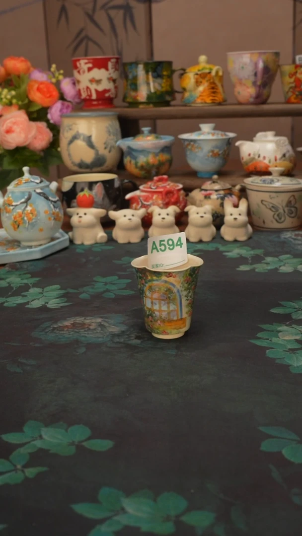 石一  玫瑰花窗闻香杯594