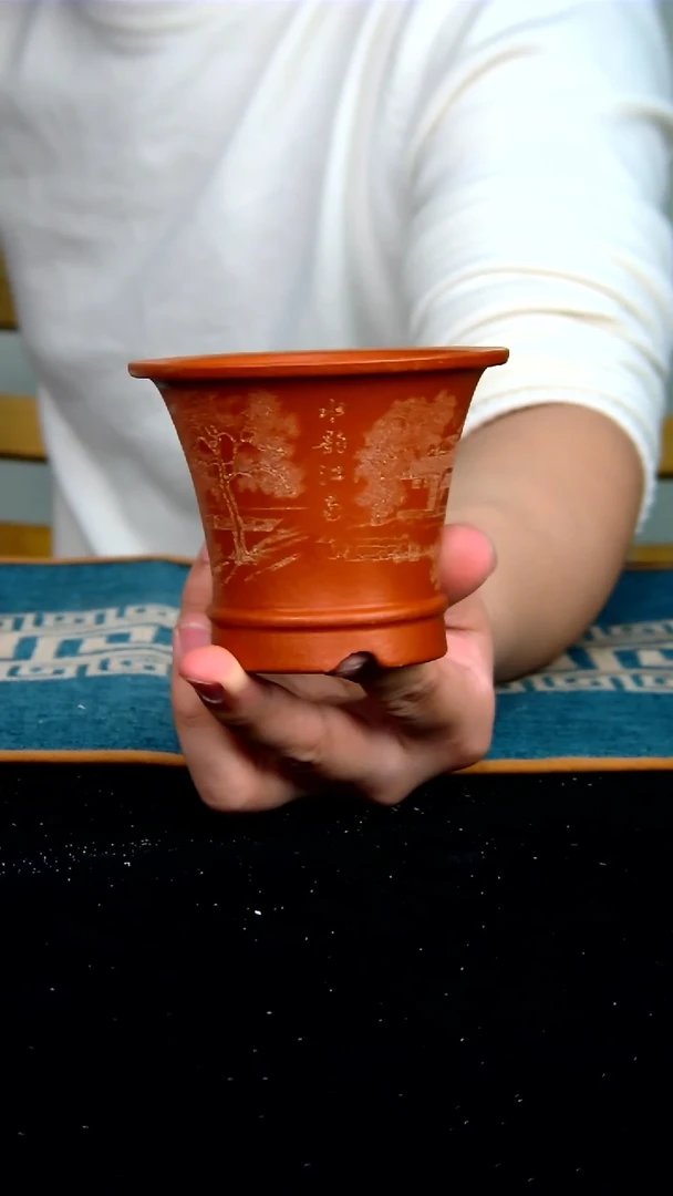 【闪购商品】紫砂花盆8*7内径紫砂花盆——水韵江南