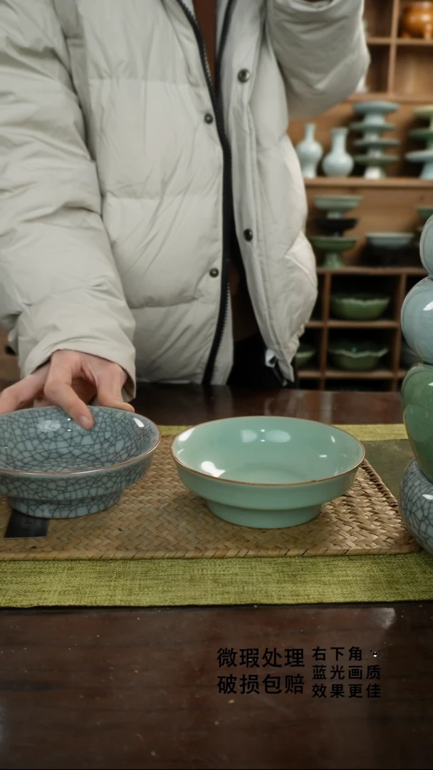 陶瓷圆满矮脚随机发两个-13次品保不漏水外观不完美