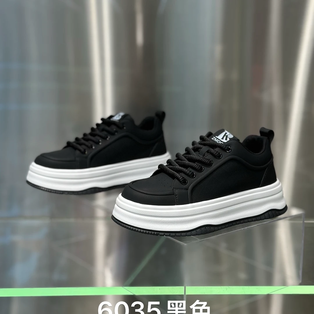 男款极简风厚底时尚休闲板鞋6035
