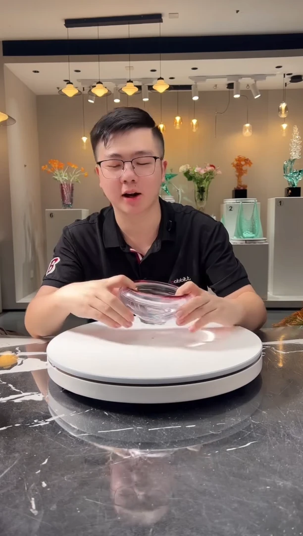 摆件巴比特美学-紫色边烟灰缸