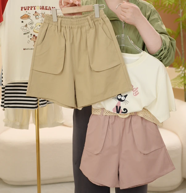 中大童女童外穿短裤2025年夏季新款儿童休闲裤时尚韩版百搭短裤