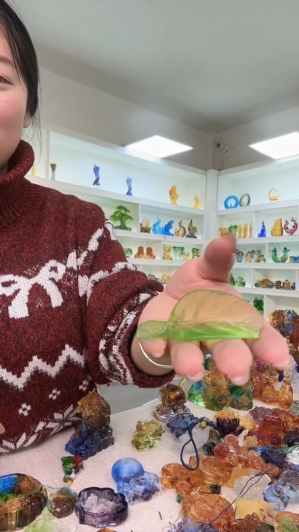 手工艺品琉璃树叶