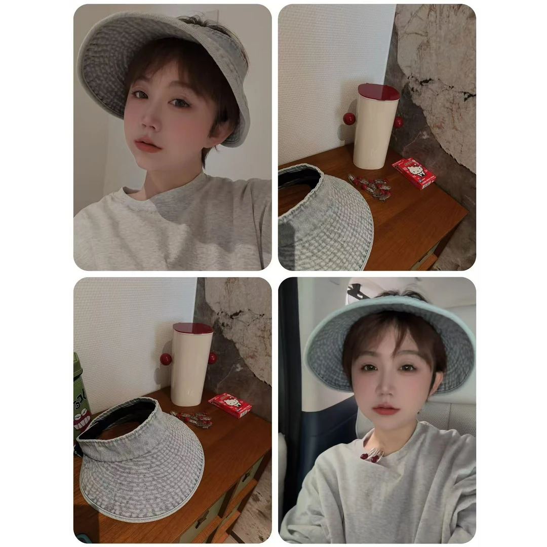 【独立少女】高级感水洗牛仔空顶帽子#A9019