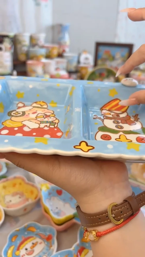 摆件陶章****子景德镇陶瓷手绘微瑕