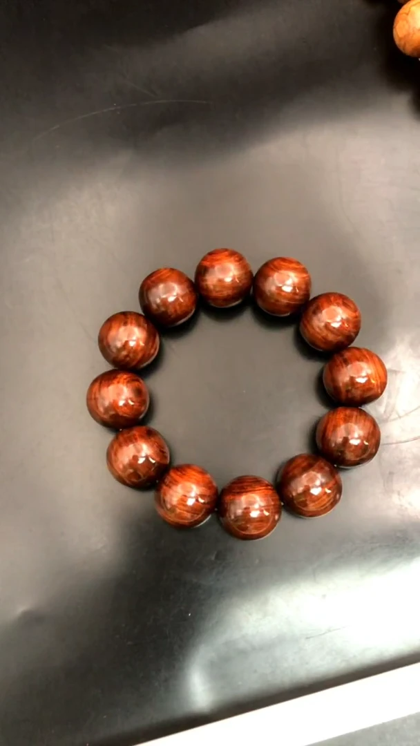 手串/手链黄花梨/降香黄檀磊*海黄野生紫油梨老料2,0毕业精串