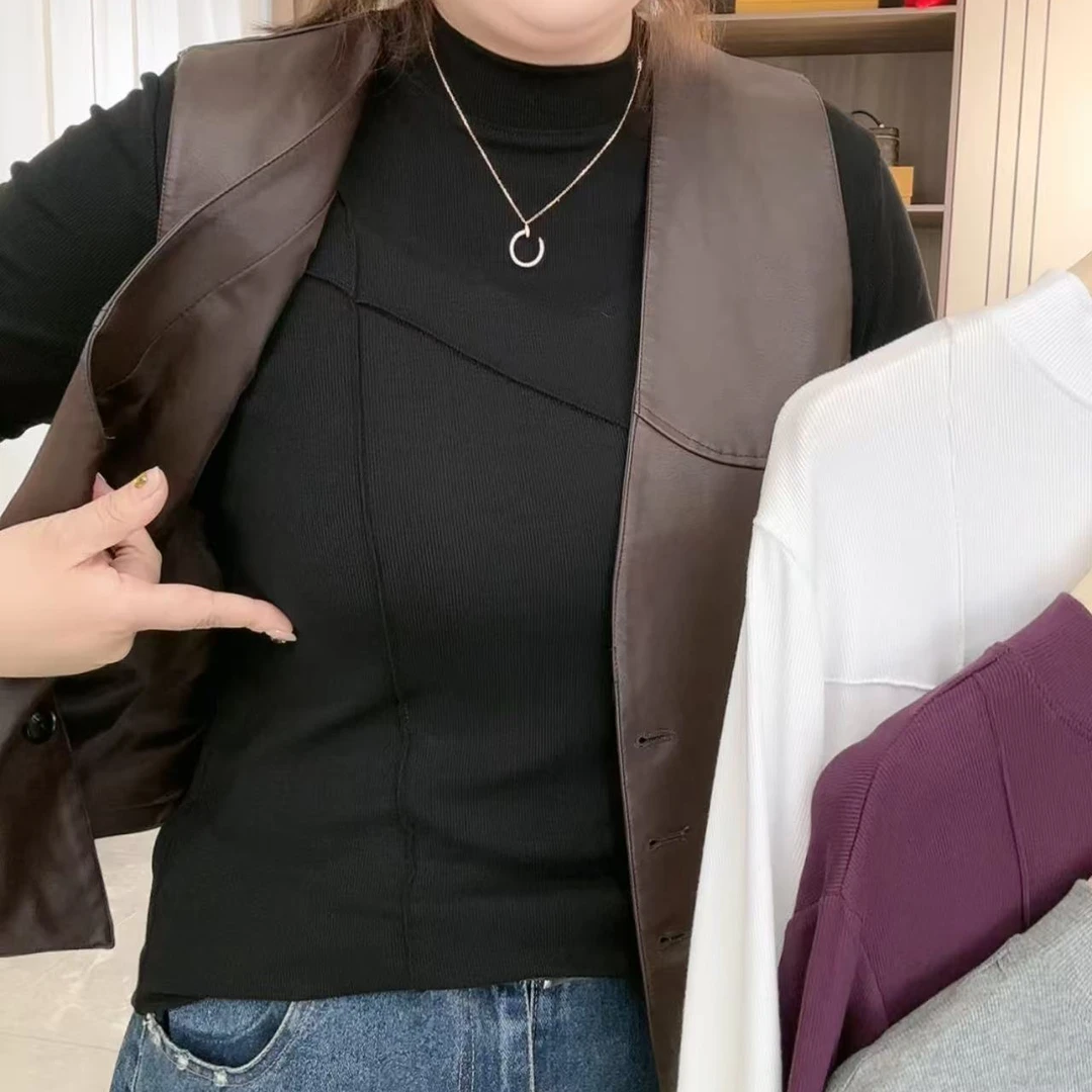 922设计感末领百搭弹力打底