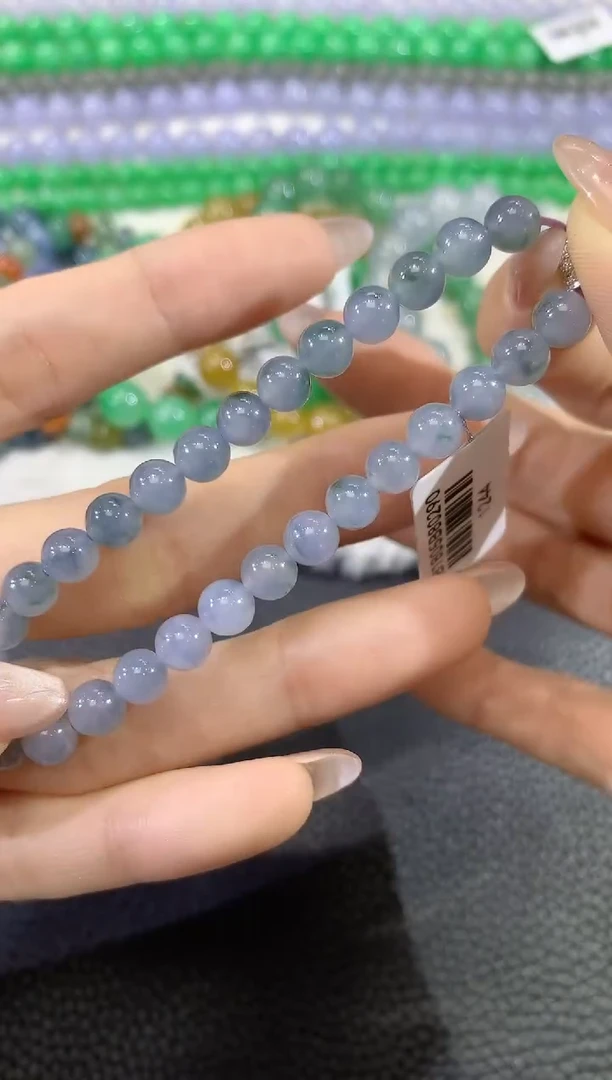 未镶嵌手链翡翠A56翡翠紫货有一定色差