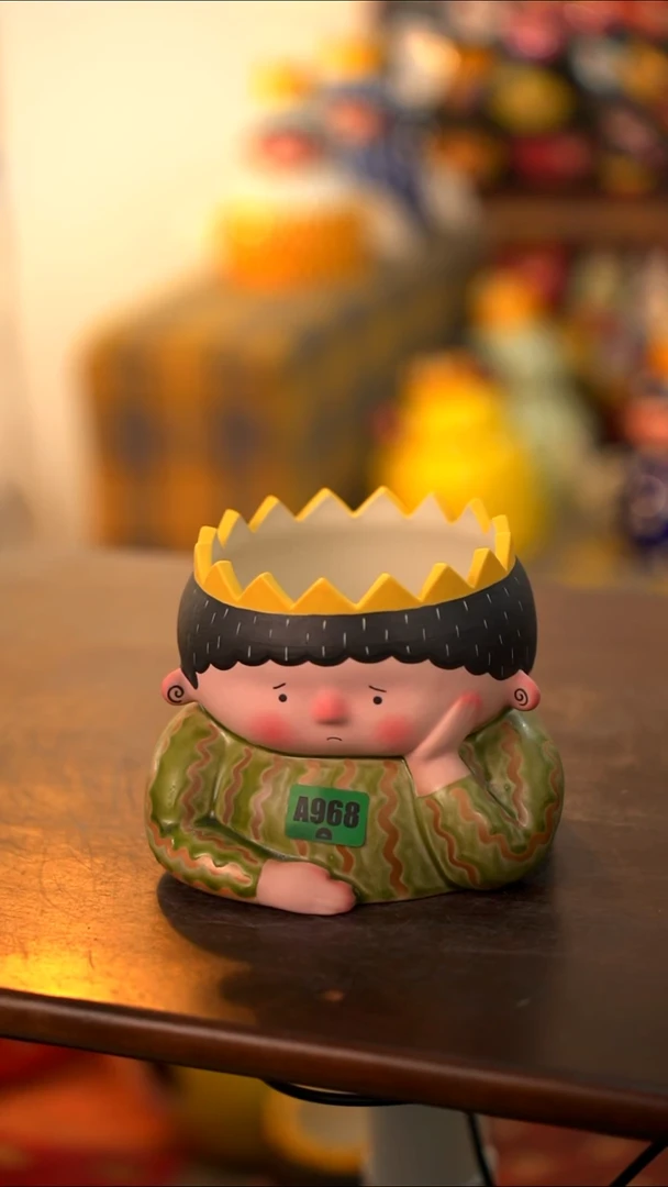 .968喜上陶社中号花盆