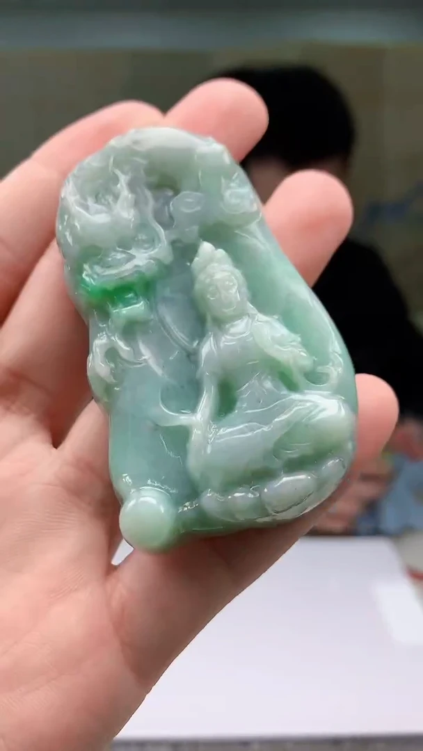 【闪购商品】定制翡翠未镶嵌5153bb-毛货挂件55