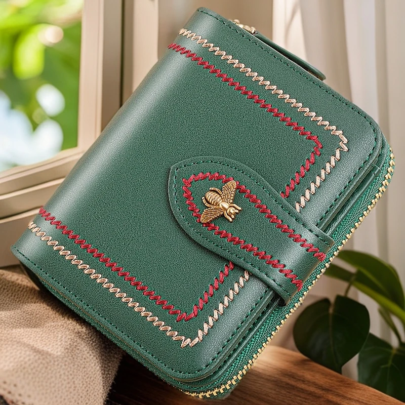 小巧多功能女士防消磁卡包高档软皮多卡位大容量零钱包驾照保护套