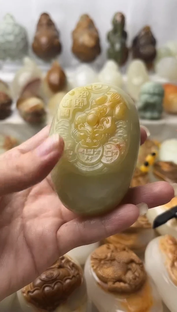 石材古青石棉纹正常不退换貔貅